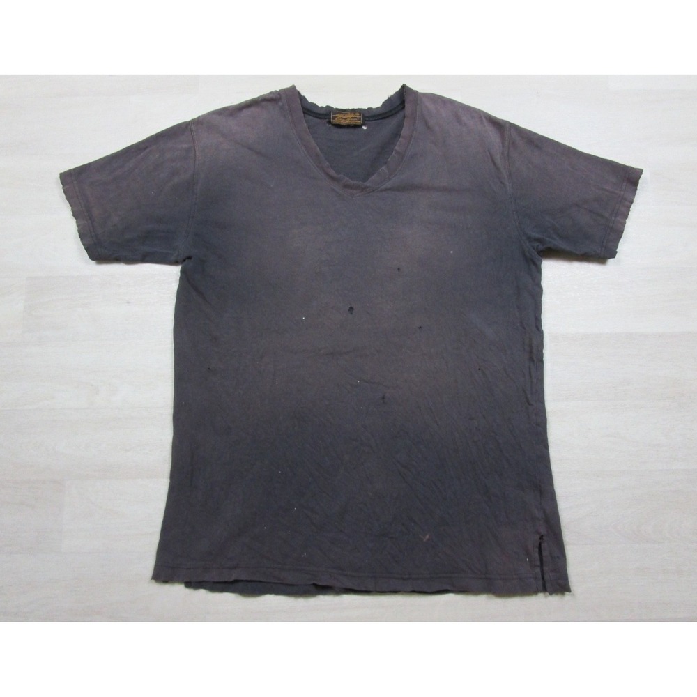 Vintage 90s Eddie Bauer Blank V-Neck T-Shirt (L) Sunwashed Thrashed Grunge USA